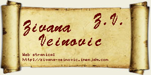 Živana Veinović vizit kartica